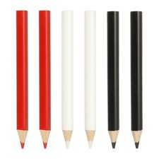 6 Pcs Wooden Colored Pencils Short Oil Based Colored Pencils, Black/White/Red