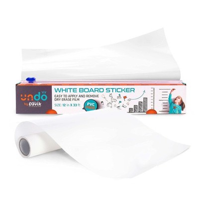 Undo White Board Sticker, Easy Cut and Set Up Dry Erase Board for Wall Art or...