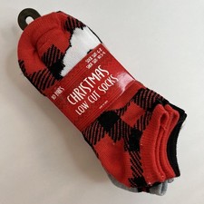 Kids Low Cut Socks 10 Pair 1 Christmas 9 Everyday Print Solid Shoe 10.5-4