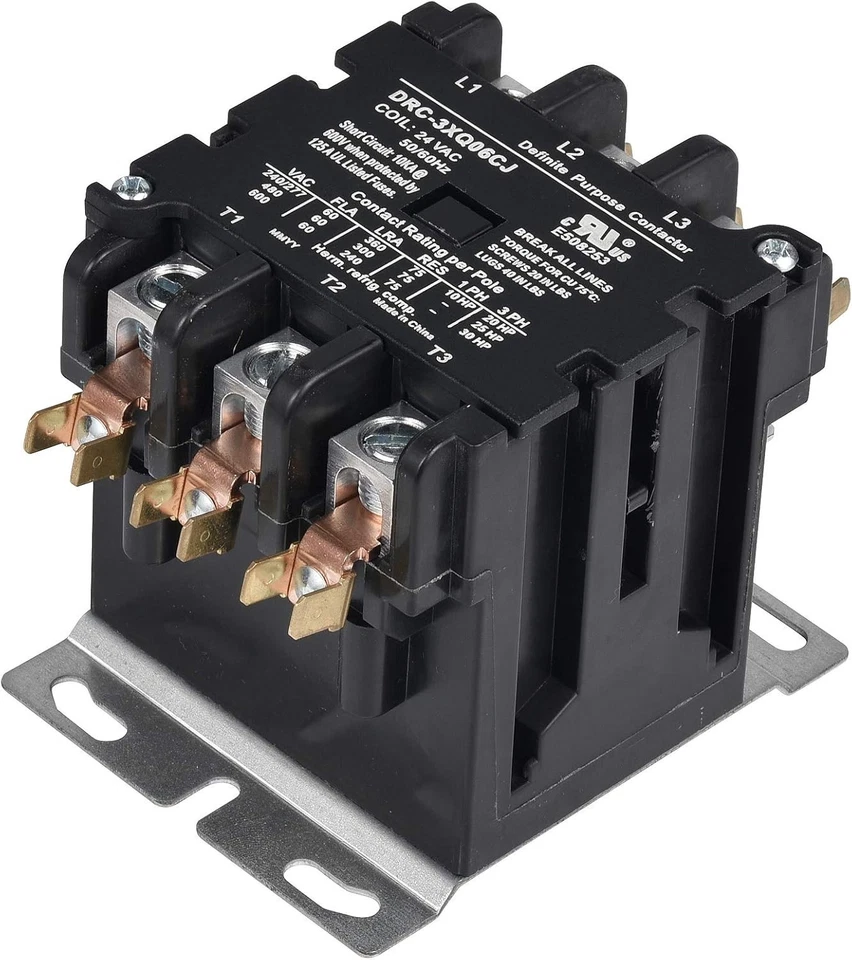 3 Pole 60A 240V HVAC Contactor Listed - Image 4 of 4