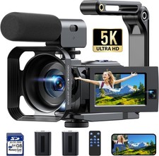 5K 56MP Dual Lens Video Camera Digital Camera Camcorder WiFi 3'' Vlogging Camera