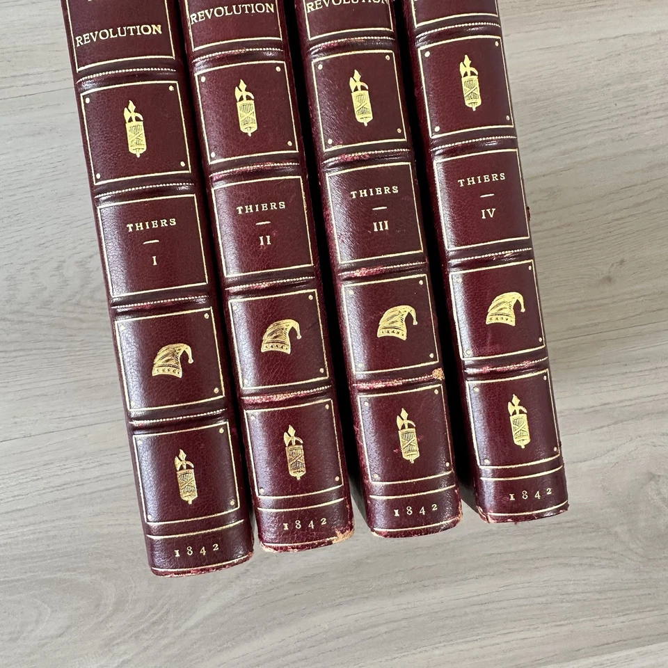 1842, 4 Vol Set, HISTORY OF THE FRENCH REVOLUTION, by M A THIERS, ILLUSTRATED - Image 4 of 4