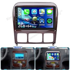 2+64G Android 15 Autoradio Carplay GPS Navi f&uuml;r Mercedes S Klasse W220 1999-2005
