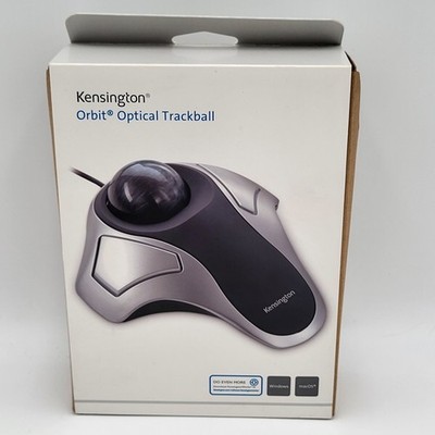 Kensington Ergonomic Orbit Optical Trackball Mouse (K64327WW) Silver/Black