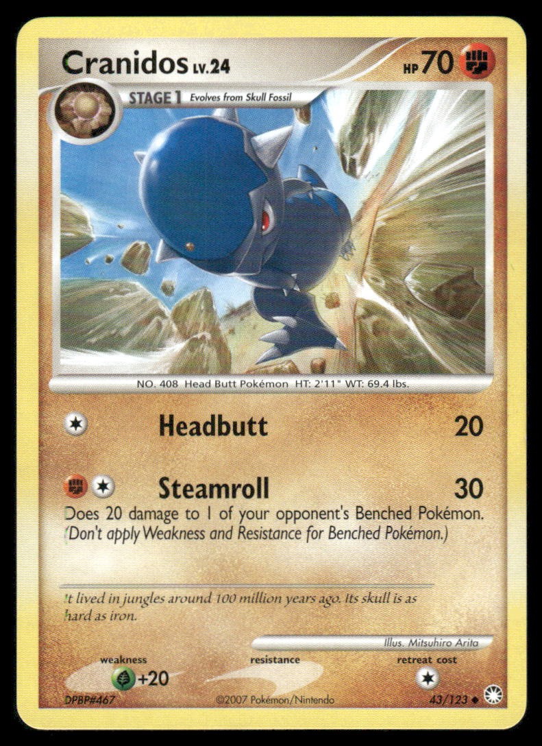 Pokemon Cranidos Mysterious Treasures #43/123