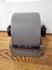 Vintage Rolodex Model 2254D Metal Rotary Card File Black Green Desktop No Key