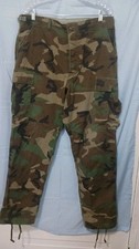 Vintage Woodland BDU CAMO Combat Military Fatigue Pants Medium Regular