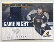 2011-12 NHL Hockey Panini Game Night RYAN SUTER Game Worn Jersey Relic Card #33