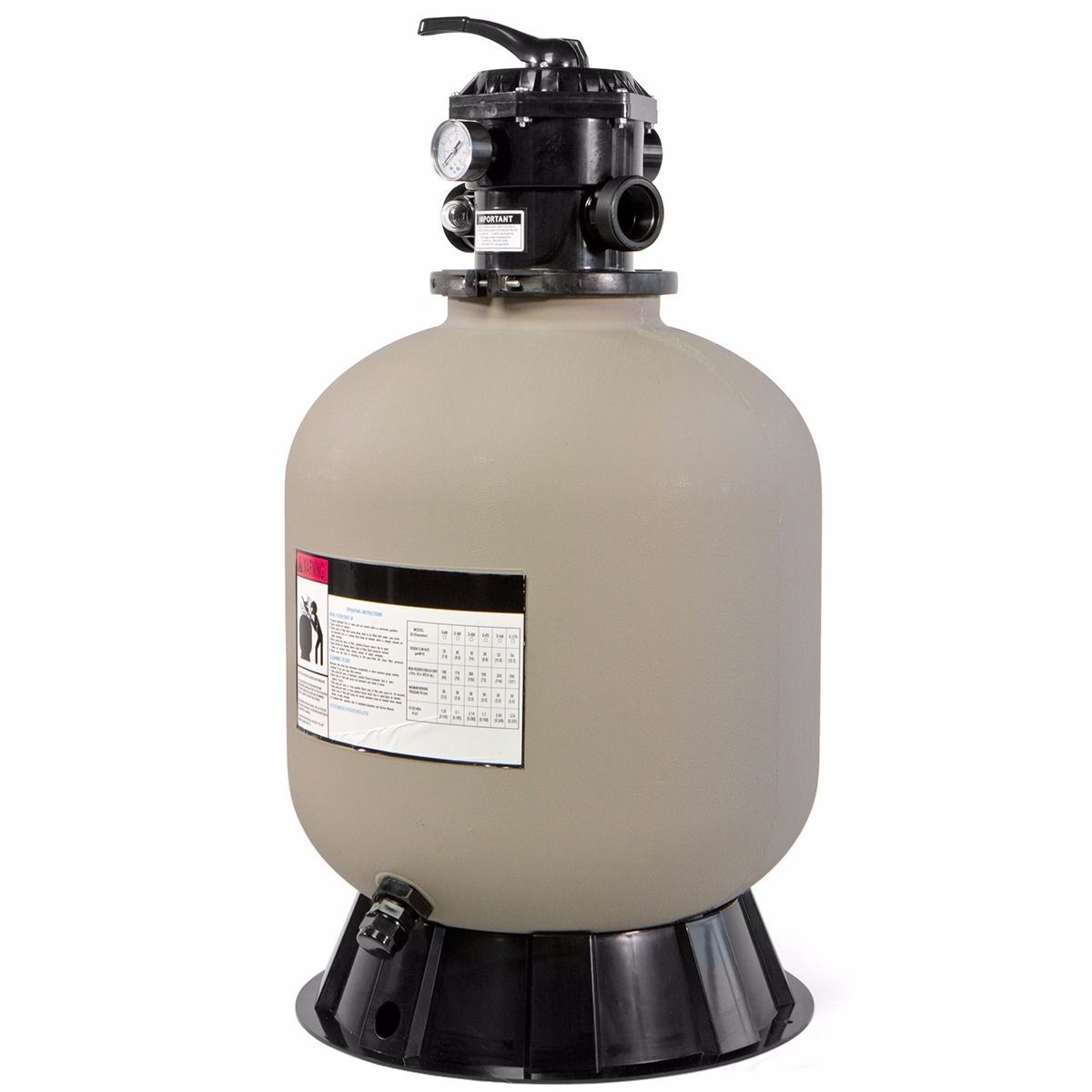 XtremepowerUS 19" Sand Filter System Inground Above Pool up to 24,000 Gallons