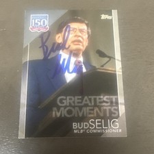 Topps 2019 Bud Selig Autographed Card #150-54 150 Years Baseball B 