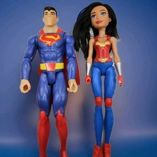 Hasbro DC Comics Superman  Wonder Woman 12" Action Dolls Jointed Figure Set
