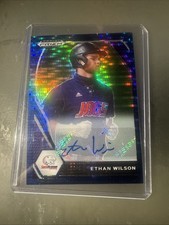 2021 Panini Prizm Draft Picks Blue Prospect RC Auto 1/5 Ethan Wilson