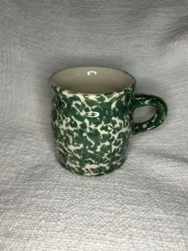 Gerald Henn Workshop Green  Spongeware Pottery Mug Roseville OH