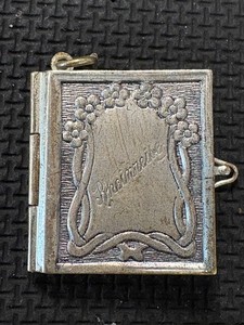 MINIATURE SILVER BOOK PENDANT WITH PHOTOS The German Rhein River /Various Cities
