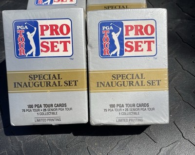 SEALED Lot Of 2 Pro Set PGA Tour Special Inaugural Golf 100 Card Box Set 1990