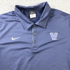 Villanova Wildcats Polo Shirt Mens Medium Blue NCAA Basketball Nike Dri Fit