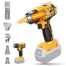Cordless Heat Gun for Dewalt 20v Battery, LIVOWALNY 350W Fast Heating Soldering 