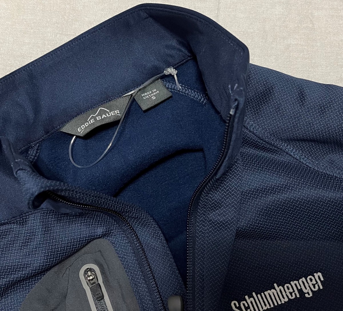 SCHLUMBERGER Women Navy Performance 1/2 Zip Fleece Jacket S Eddie