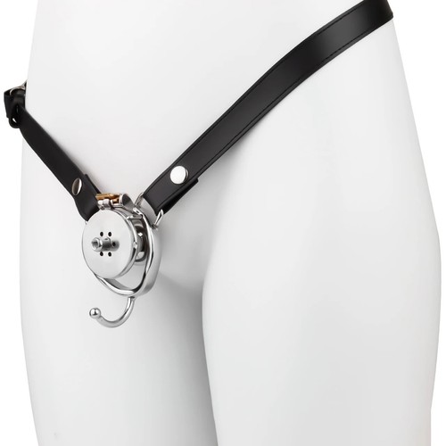 Negative Inverted Chastity Cage With Metal tube CB Lock Cage Adult Men Pleasure - Picture 17 of 25