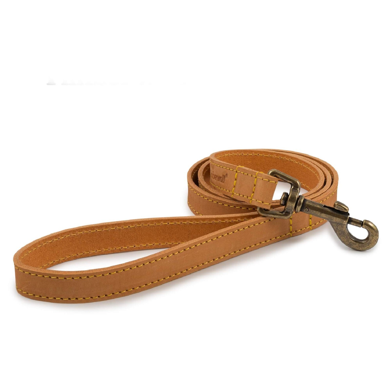 Ancol Timberwolf Leather Dog Lead Mustard 1m x 1.9cm, Walkies, Pets 114770