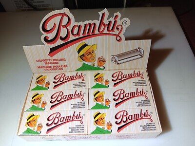 New Sealed 6 x Bambu Rolling Machine In Counter Top Display Box Mancave 6 Pack