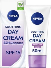 NIVEA Sensitive Skin Day Cream (50 ml), Face Cream and Moisturiser with SPF 15