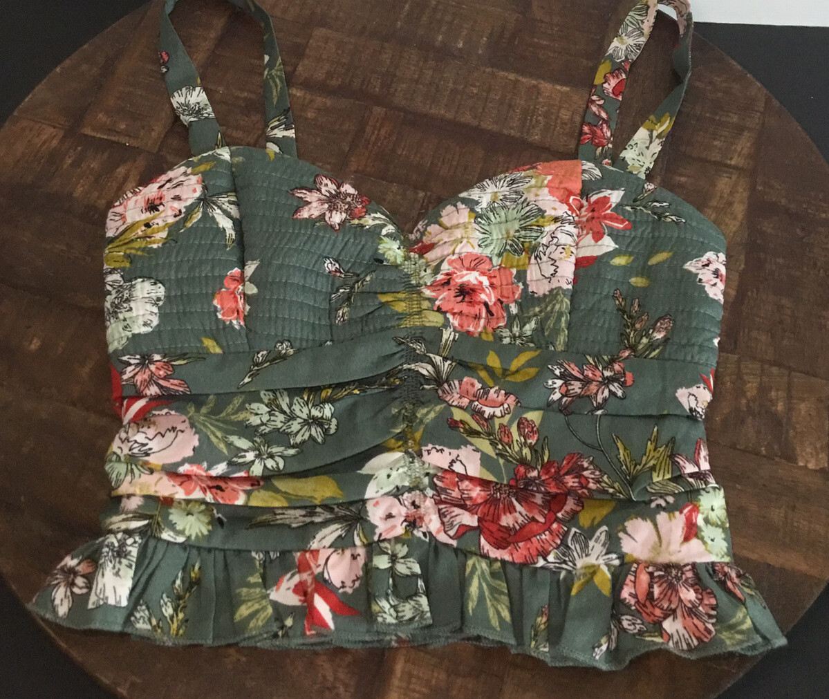 Top Femme BAND OF GYPSIES Floral Multicolore Taille S - Neuf Sans étiquettes, Manches Longues