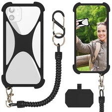Silicone Phone Lanyard Holder, Universal Phone Tether, Anti-Theft Phone Strap...