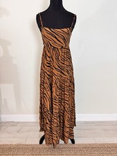 FAITHFULL THE BRAND Women's US 2 Corvina Midi Dress Kenya Animal Print