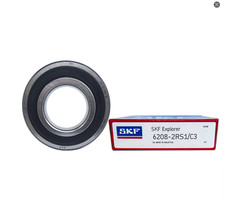 SKF 6208 2RS1 C3 DEEP GROOVE BALL BEARING, RUBBER SEALED 40x80x18 mm 