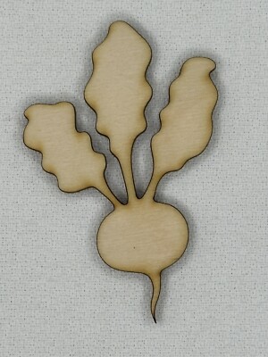 Custom Laser Cut Unfinished Beet Vegetable Shape Wood Craft Cutout