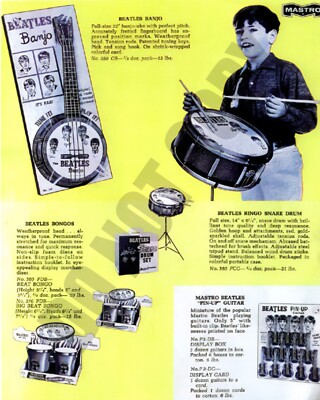 Mastro Beatles Musical Instruments Magazine Promo Catalog Ad -B- 8x10 ...