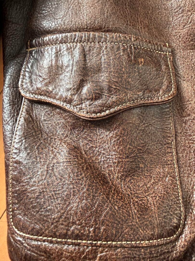 Rainbow Country Leather Jacket A-2 size 38 Dark Seal Brown