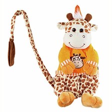 Giraffe Plush Backpack w/ Leash Kids Children Animal Doll Bag Safety Harness Bag