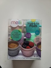 Melii NEW Snap Go Pods Baby Food Storage Containers with lids, 2oz 6-pack