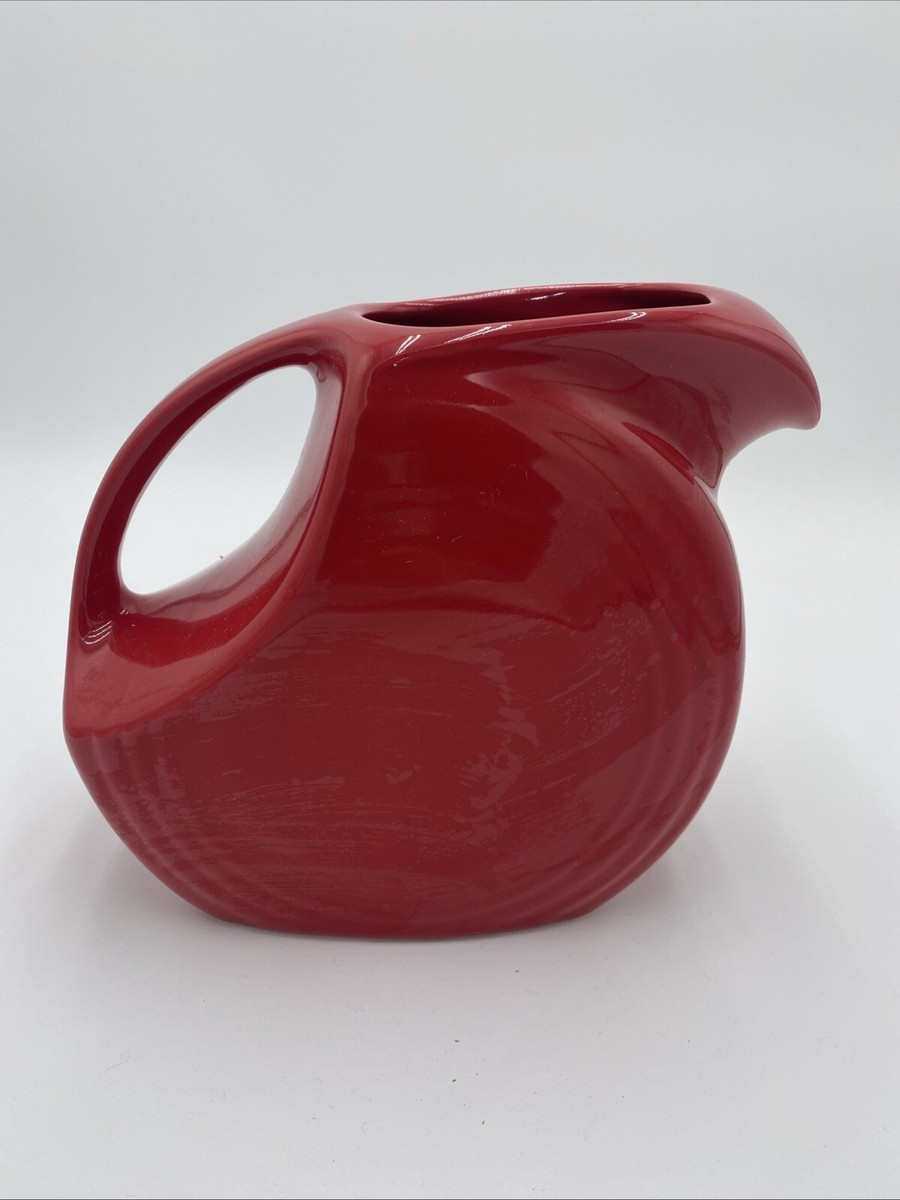 Fiesta Ware Scarlet Red Large Disc Pitcher 67oz Homer Laughlin Ceramic
