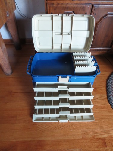 PLANO #758 Large TACKLE, CRAFT, HOBBY 4-Drawer STORAGE BOX-20" x 11" x 14" high