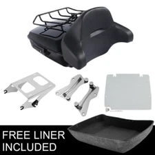 Chopped Trunk Pad Plate Rack Docking Kit Fit For Harley Touring Glide 14-25