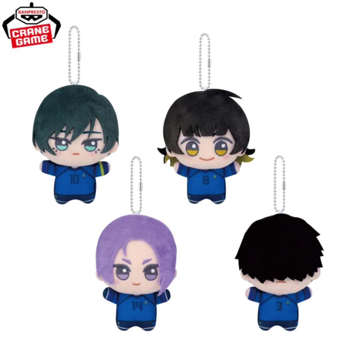 Ren Meguro ぬいぐるみ・バッジセット Blue Lock Chibigurumi vol.9 Plush Doll 4 Types Set Rin Meguru Niko