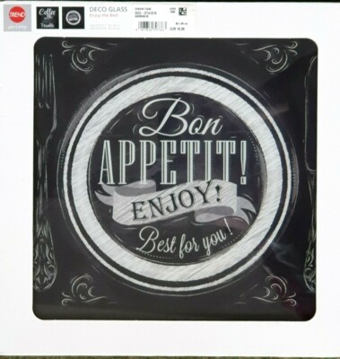 Eurographics DGG-DT41078 Deco Glass 30x30 Bon Appetit Enjoy Best for you NEU/OVP