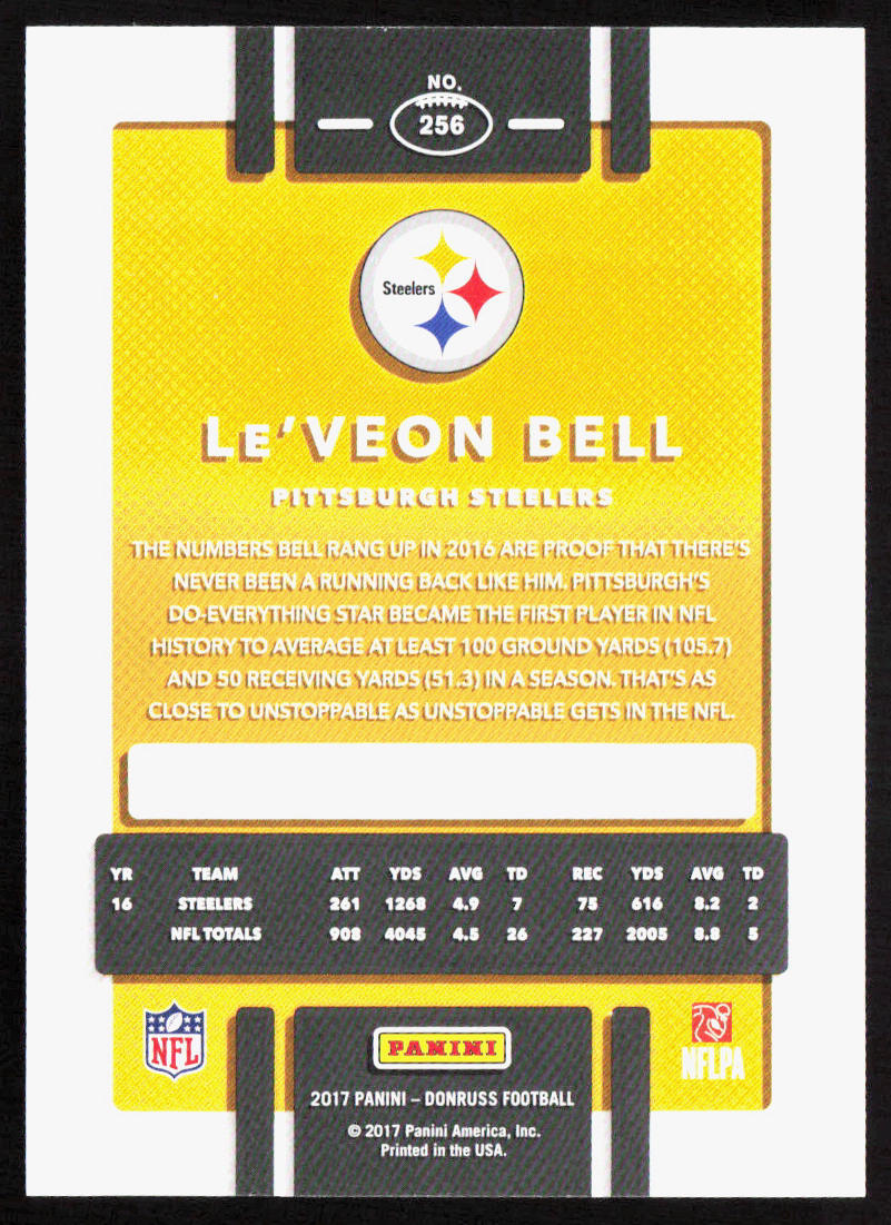 PANINI NFLカード ROOKIES AND STARS LE&#39;VEON BELL STEELERS 45/49 #156 送料無料 中古 IT2 楽天市場】【中古】 PANINI NFLカード ROOKIES AND STARS LE