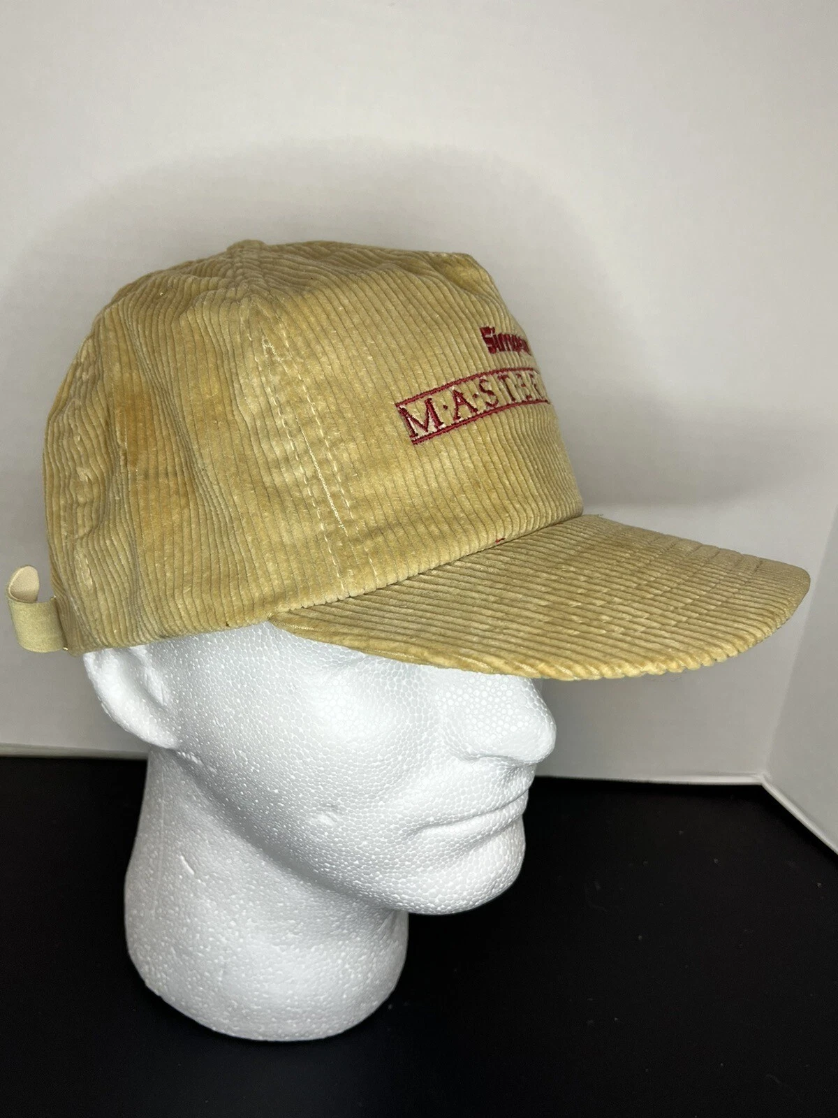 Corduroy Hat Cap Adjustable Atlas USA Simpson Gift VGT Some Wear Y2K Unisex Dad