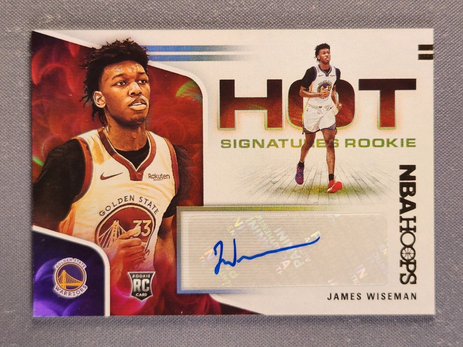 2020-21 Panini Hoops James Wiseman Hot Signatures Rookie RC Autograph #HR-JWS SP