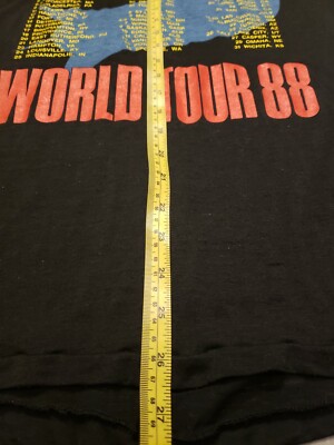 Vtg 80s ACDC HEAT SEEKER WORLD TOUR Tshirt 1988 Rock Band Tee RARE