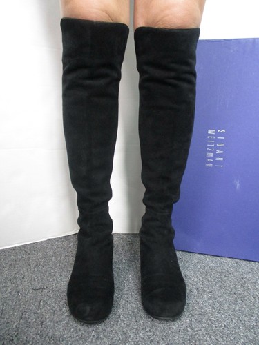 stuart weitzman suede black boots
