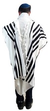 Kosher Tallit Talis Prayer Shawl 100 Wool 165x205cm/65x80" Made israel.Black st