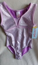 Cat  Jack Mermaid Print Gymnastics Gym Leotard Purple size XS 4-5