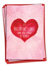 Pack of 3 Hilarious Valentine's Day Cards w/ 5x7" Env. (1 Design)-Touch My Heart