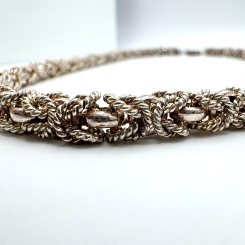 Vintage mexikanische 925 Sterlingsilber byzantinische Gliederkette Halskette 18" - Bild 5 von 6