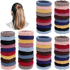 60 Pieces Seamless Hair Ties Ponytail Holders 1 Count Pack of 60 Mixed Color